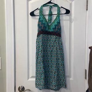 athleta multicolored halter neck sundress